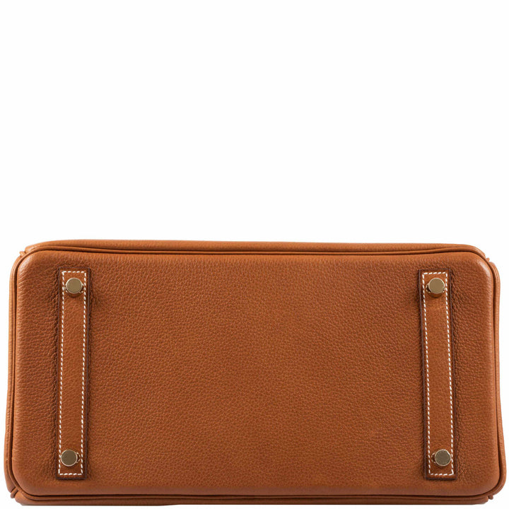 Top quality Hermes Birkin 30 Fauve Barenia Faubourg Gold Hardware