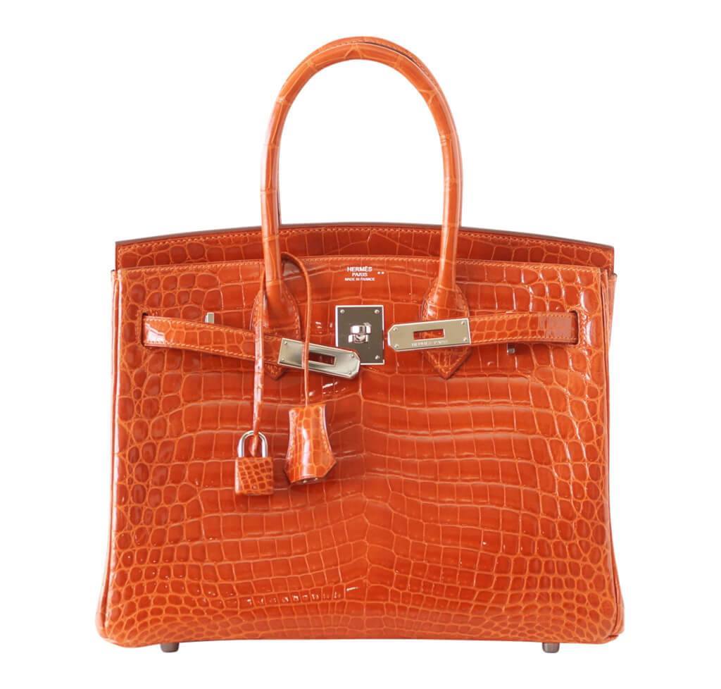 Hermes Birkin 30 Potiron Niloticus Crocodile Bag