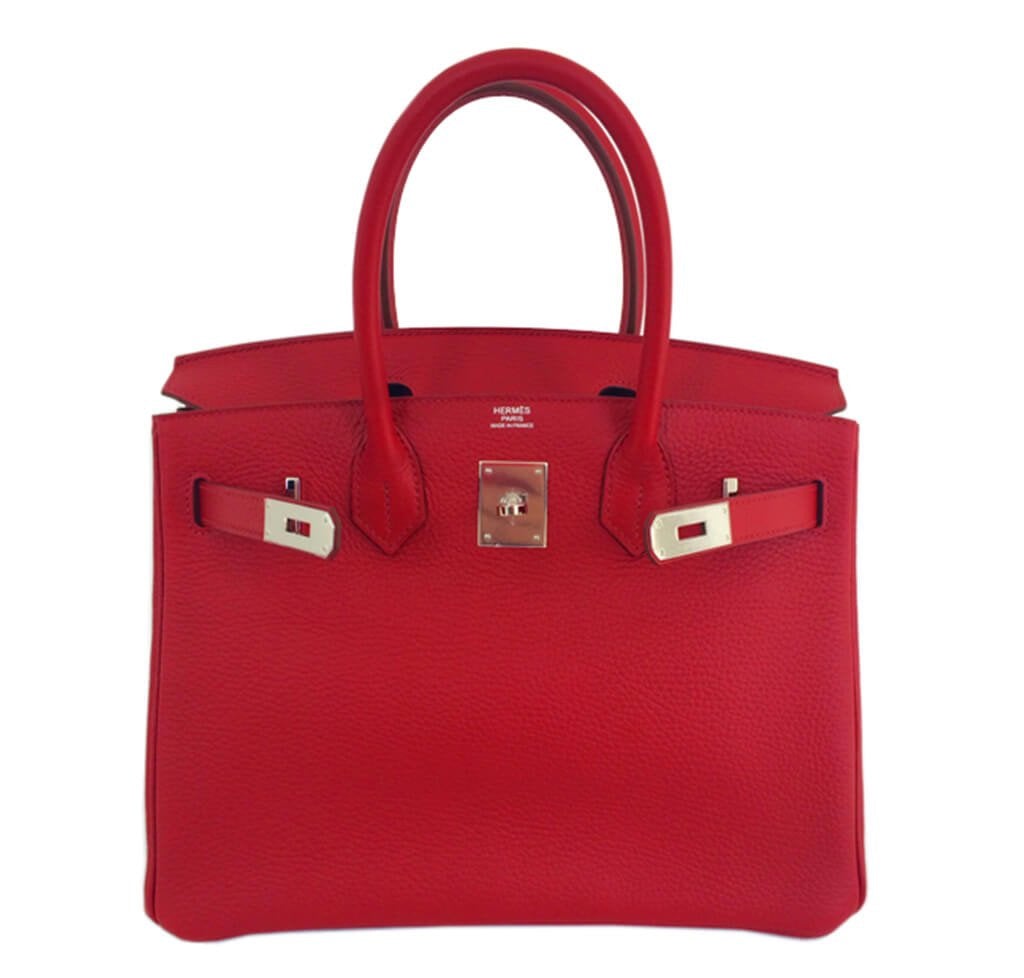 Hermes Birkin 30 Rouge Garance Bag Togo