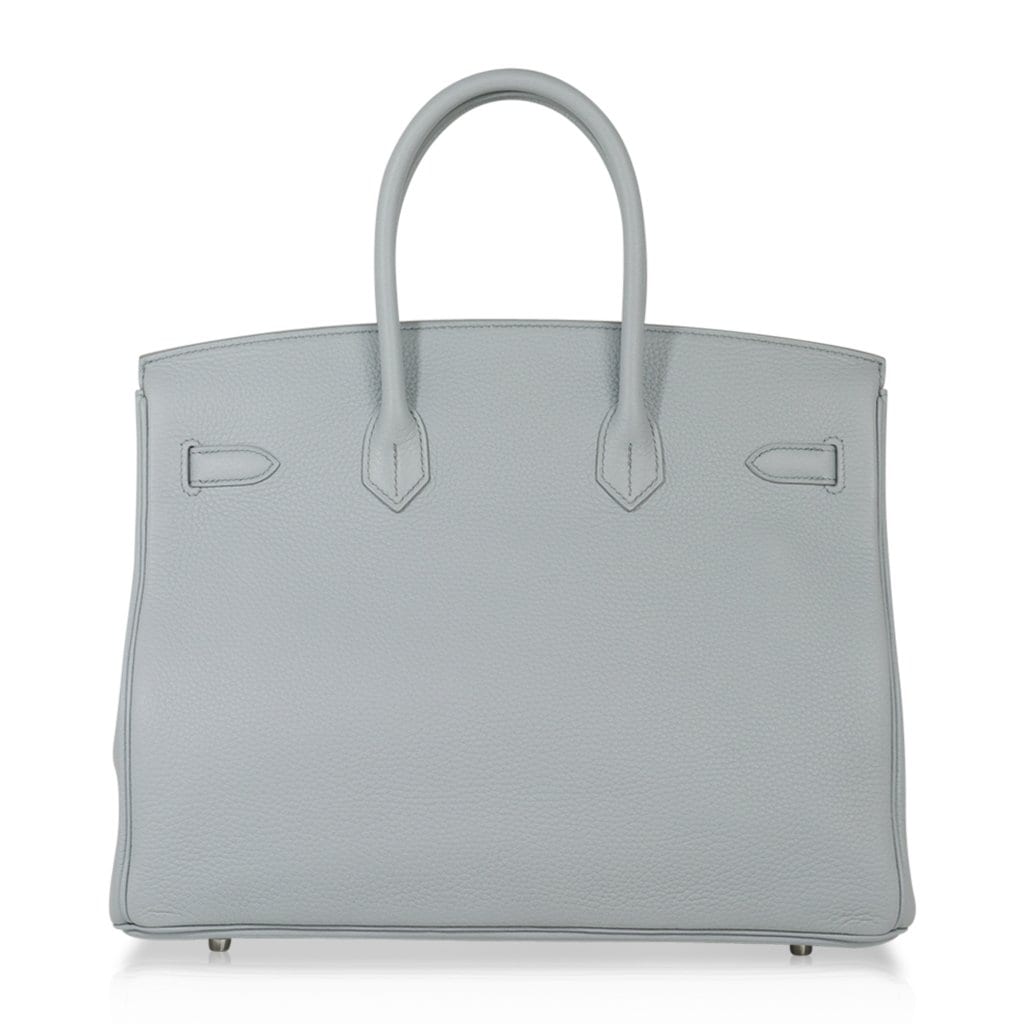 Top quality Hermes Birkin 35 Bag Blue Bleu Pale Togo Palladium Hardware