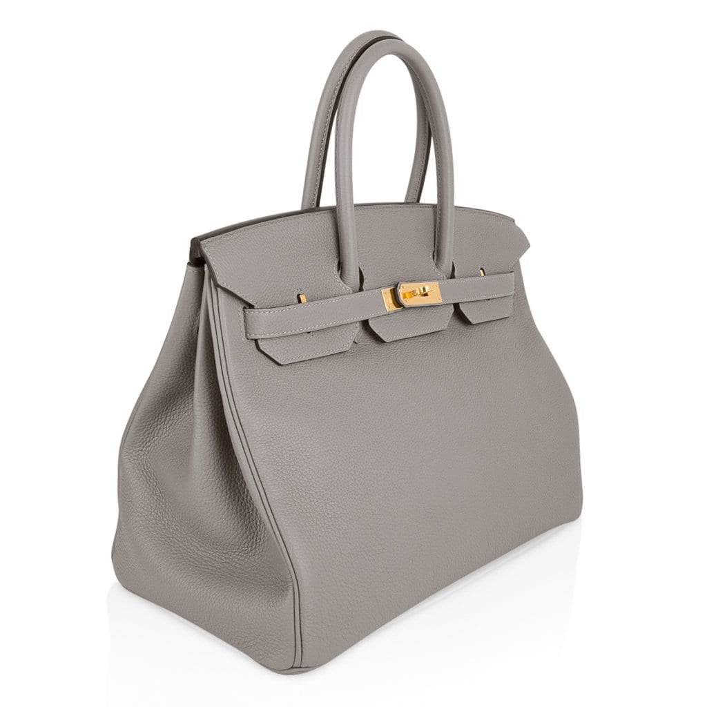 Top quality Hermes Birkin 35 Bag Gris Asphalte Togo Gold Hardware