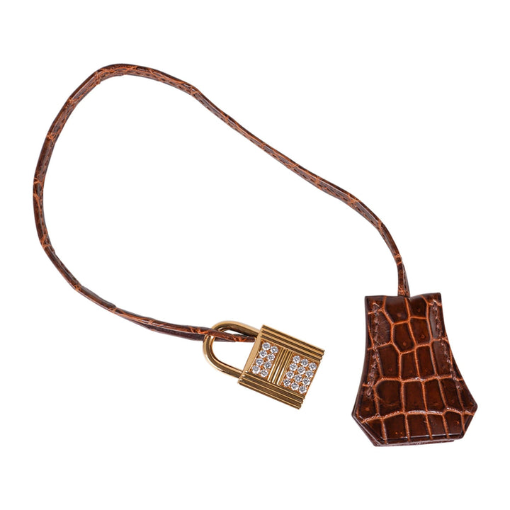 Top quality Hermes Birkin 35 Bag Diamond Miel Porosus Crocodile with Gold Hardware