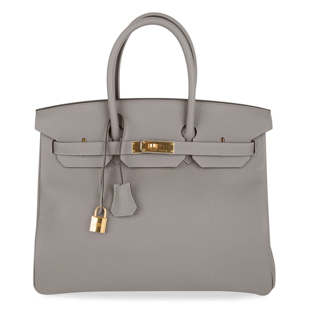 Top quality Hermes Birkin 35 Bag Gris Asphalte Togo Gold Hardware