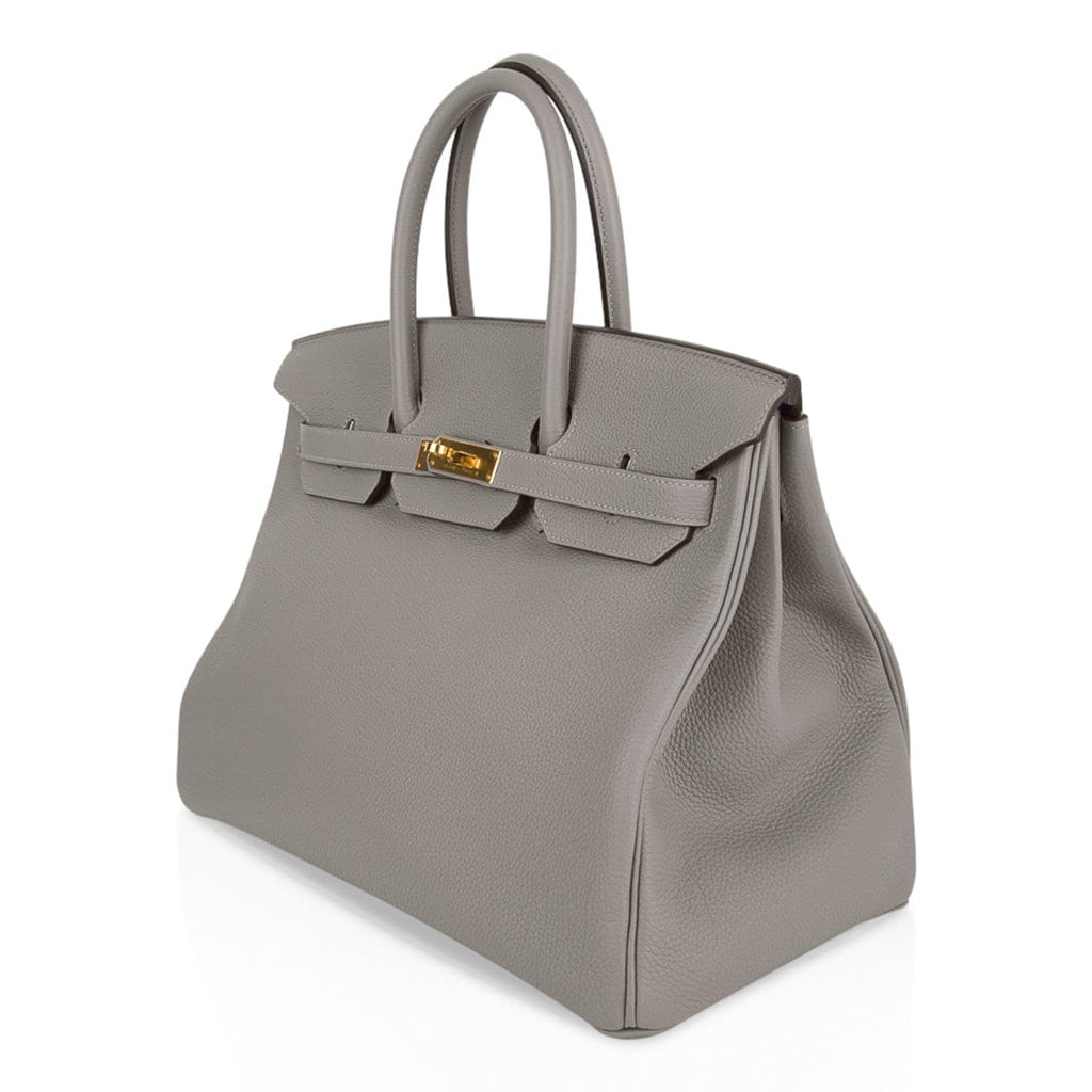Top quality Hermes Birkin 35 Bag Gris Asphalte Togo Gold Hardware