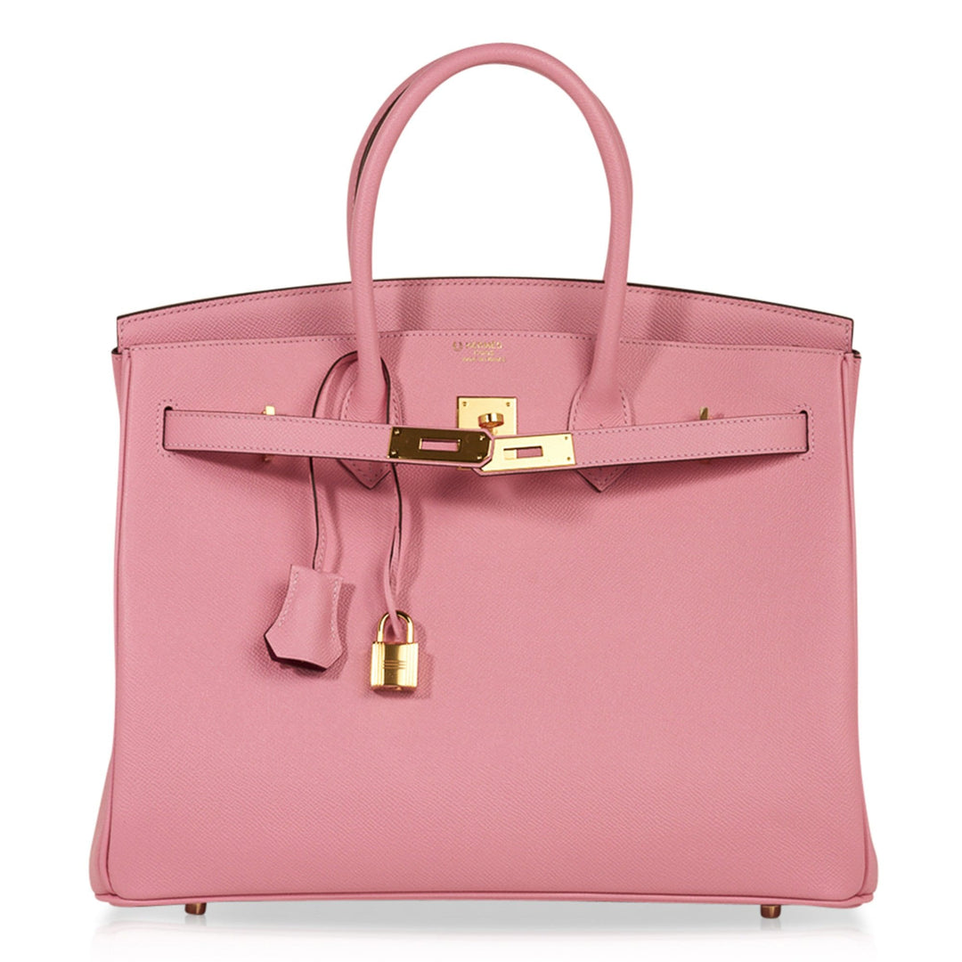 Top quality Hermes Birkin HSS 35 Bag Rose Confetti / Rubis Gold Hardware Epsom Leather
