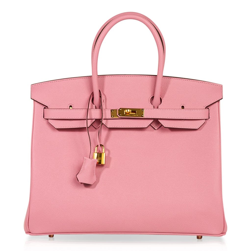 Top quality Hermes Birkin HSS 35 Bag Rose Confetti / Rubis Gold Hardware Epsom Leather