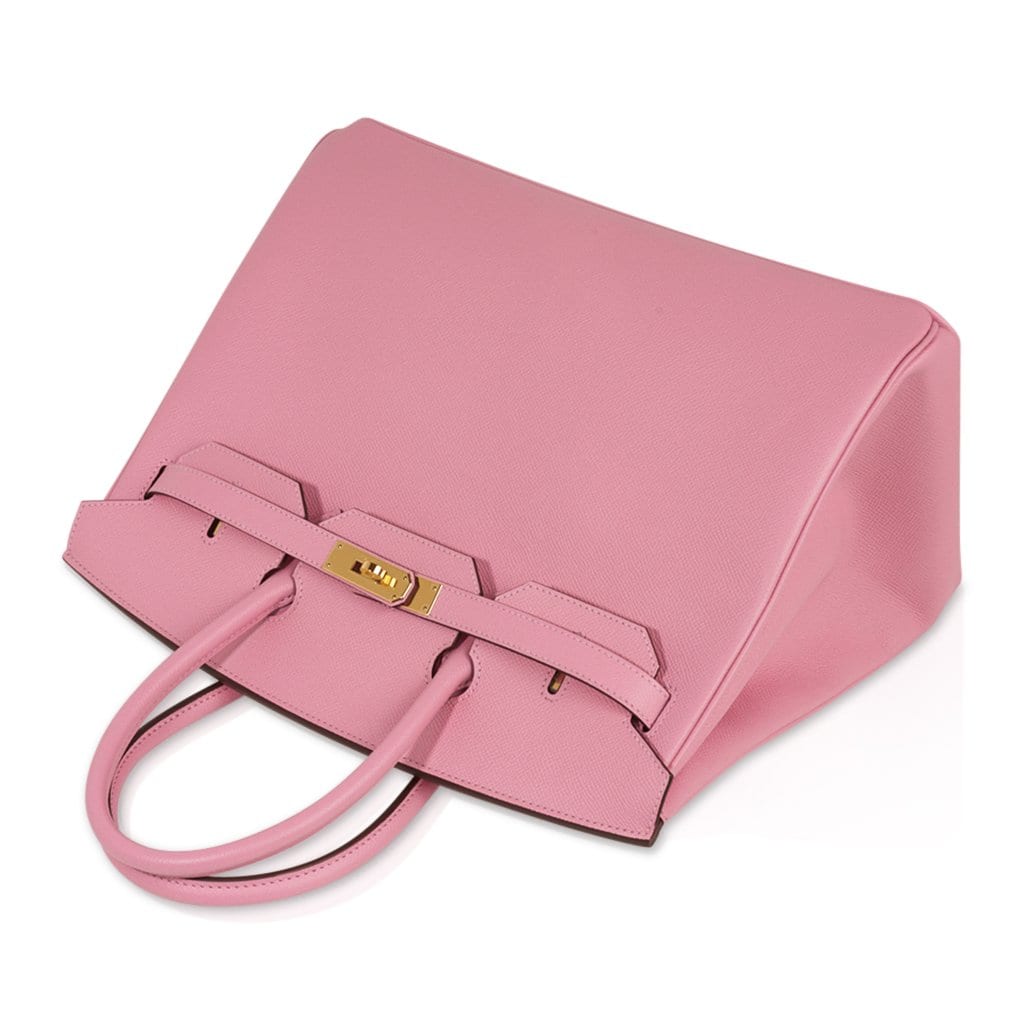 Top quality Hermes Birkin HSS 35 Bag Rose Confetti / Rubis Gold Hardware Epsom Leather