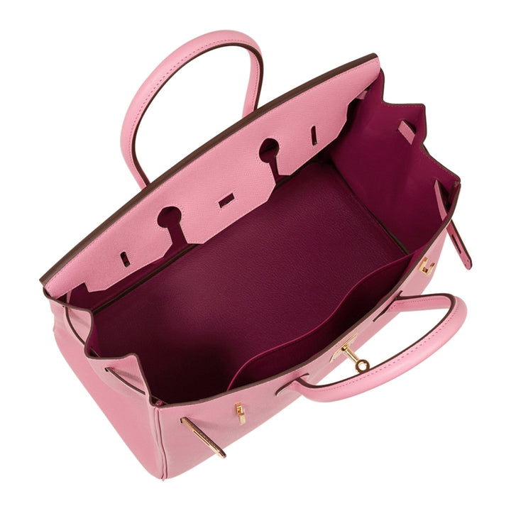 Top quality Hermes Birkin HSS 35 Bag Rose Confetti / Rubis Gold Hardware Epsom Leather