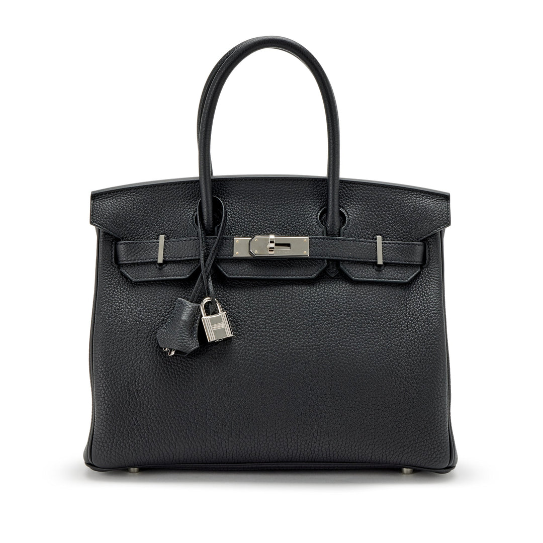 Top quality Hermes Birkin 30 Noir Togo Palladium Hardware