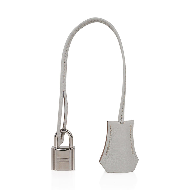 Top quality Hermes Limited Edition Club Birkin 35 Bag Gris Perle & Blanc Clemence Leather with Palladium Hardware