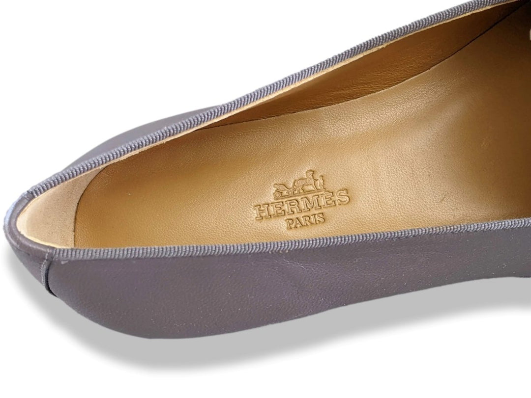 Top quality Hermes Elegant Gris Etain Nappa GASPARD Men's Loafers Mocassins Shoes BNEW in White Box and Dustbag!