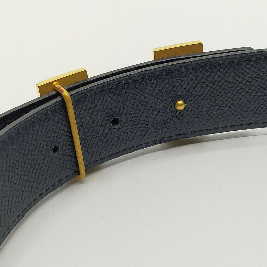Top quality Hermes H Gold Buckle Reversible Belt