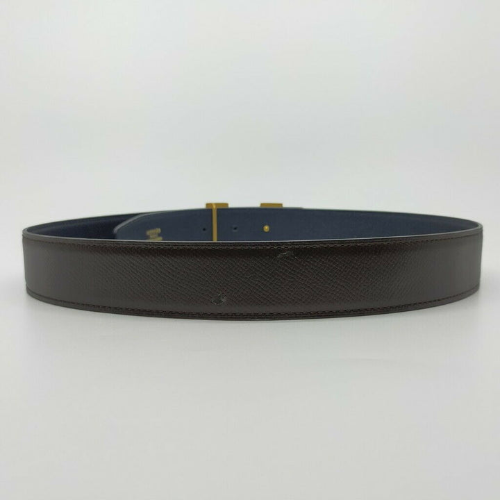 Top quality Hermes H Gold Buckle Reversible Belt