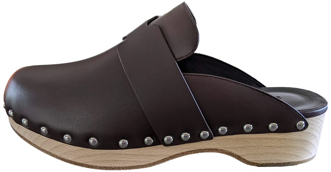 Hermes [SH13] Cafe "Mules Femme Calya"  Women Calfskin Mules Sz 37, BNIB!