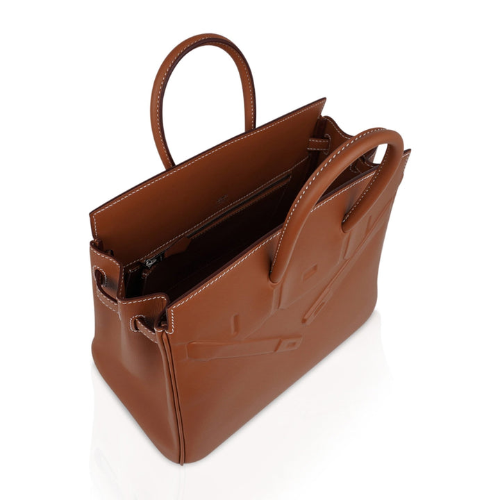 Top quality Hermes Shadow Birkin 25 Bag Gold Evercalf Limited Edition