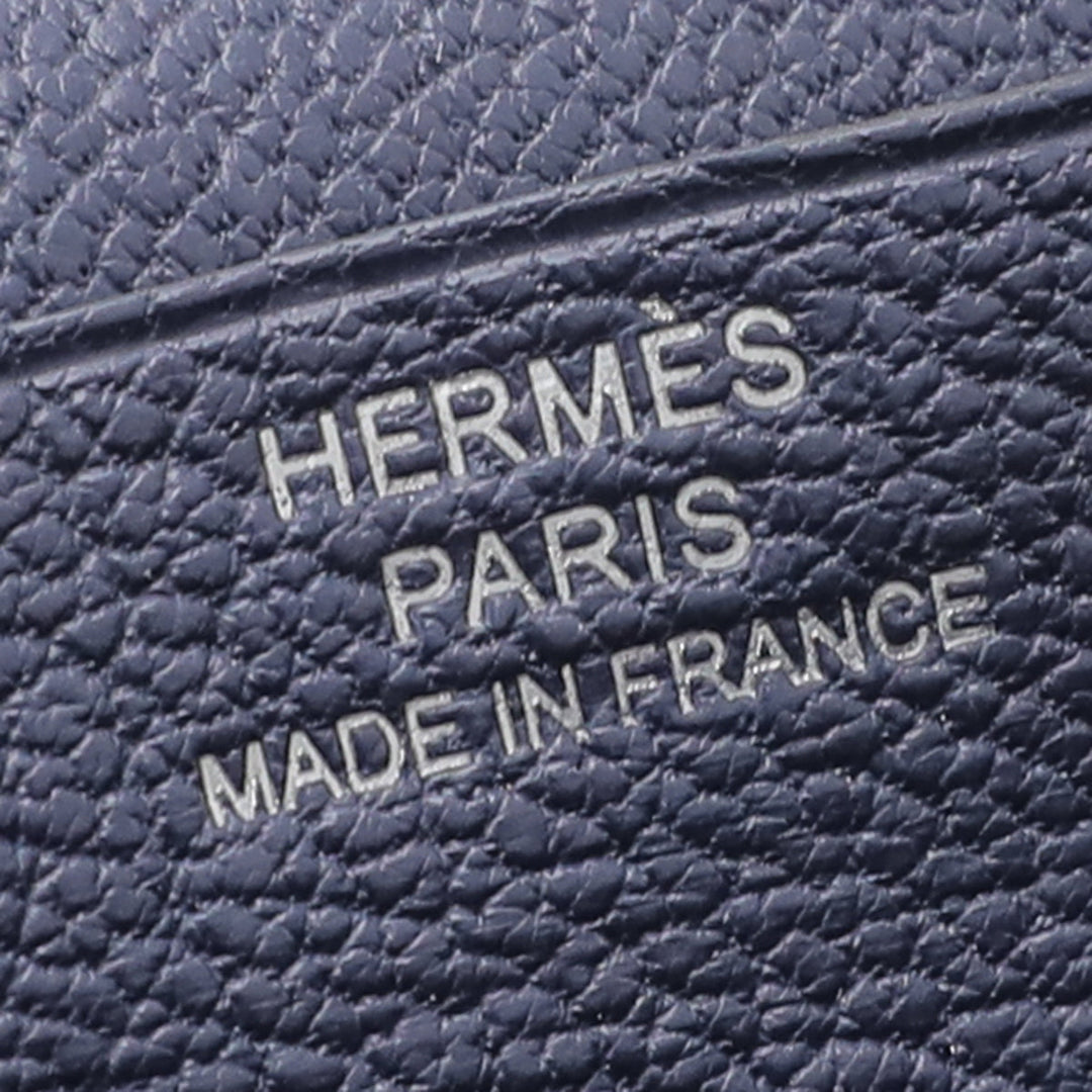 Hermes Bleu Saphir Ostrich Beam Wallet