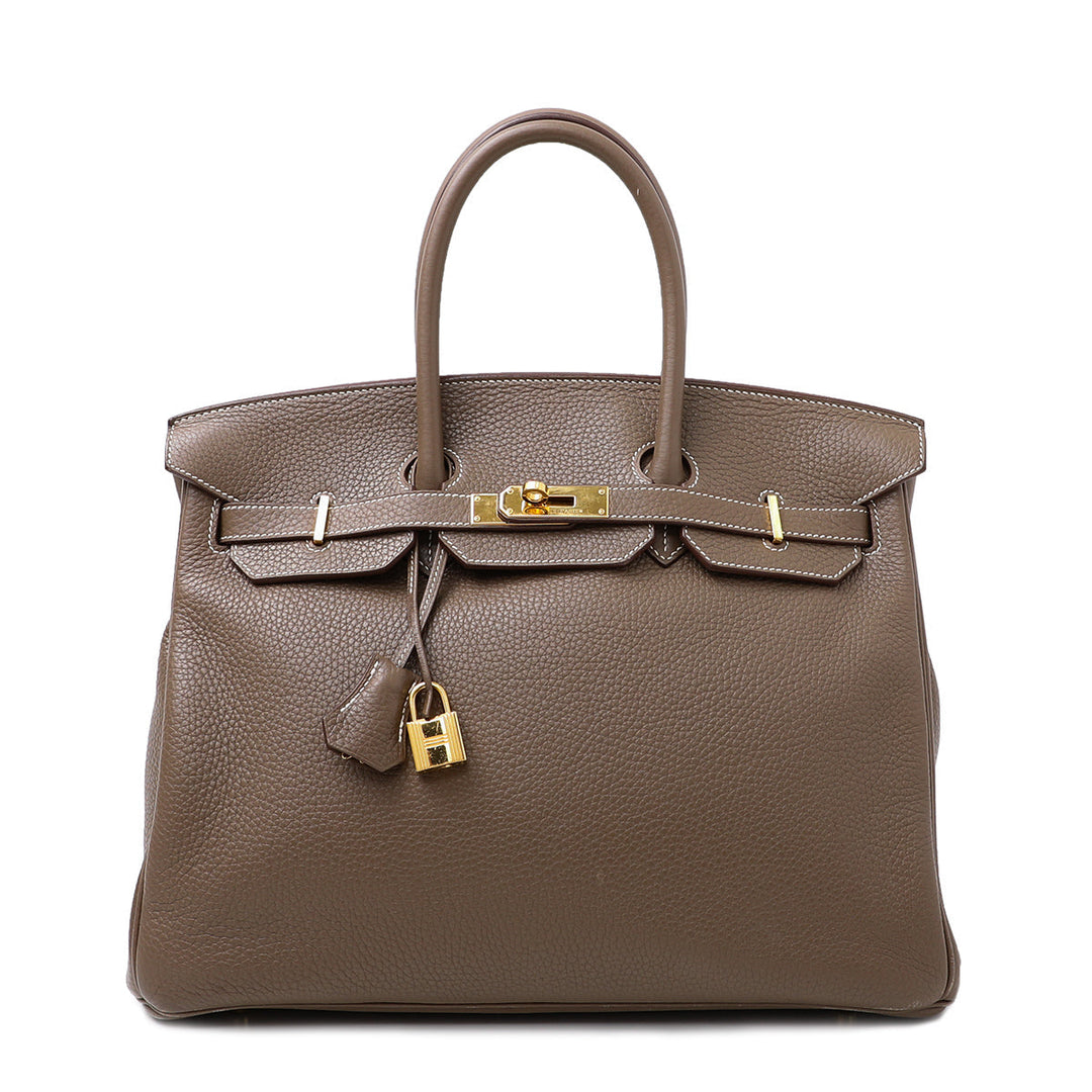 Top quality Hermes Etoupe Clemence Birkin 35