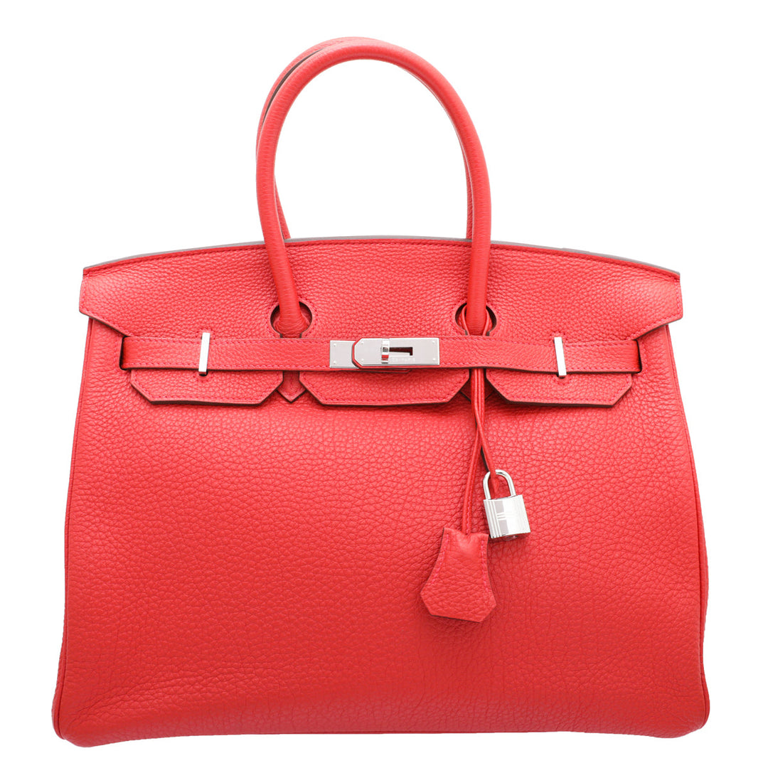 Top quality Hermes Rouge Casaque Togo Birkin 35 Bag