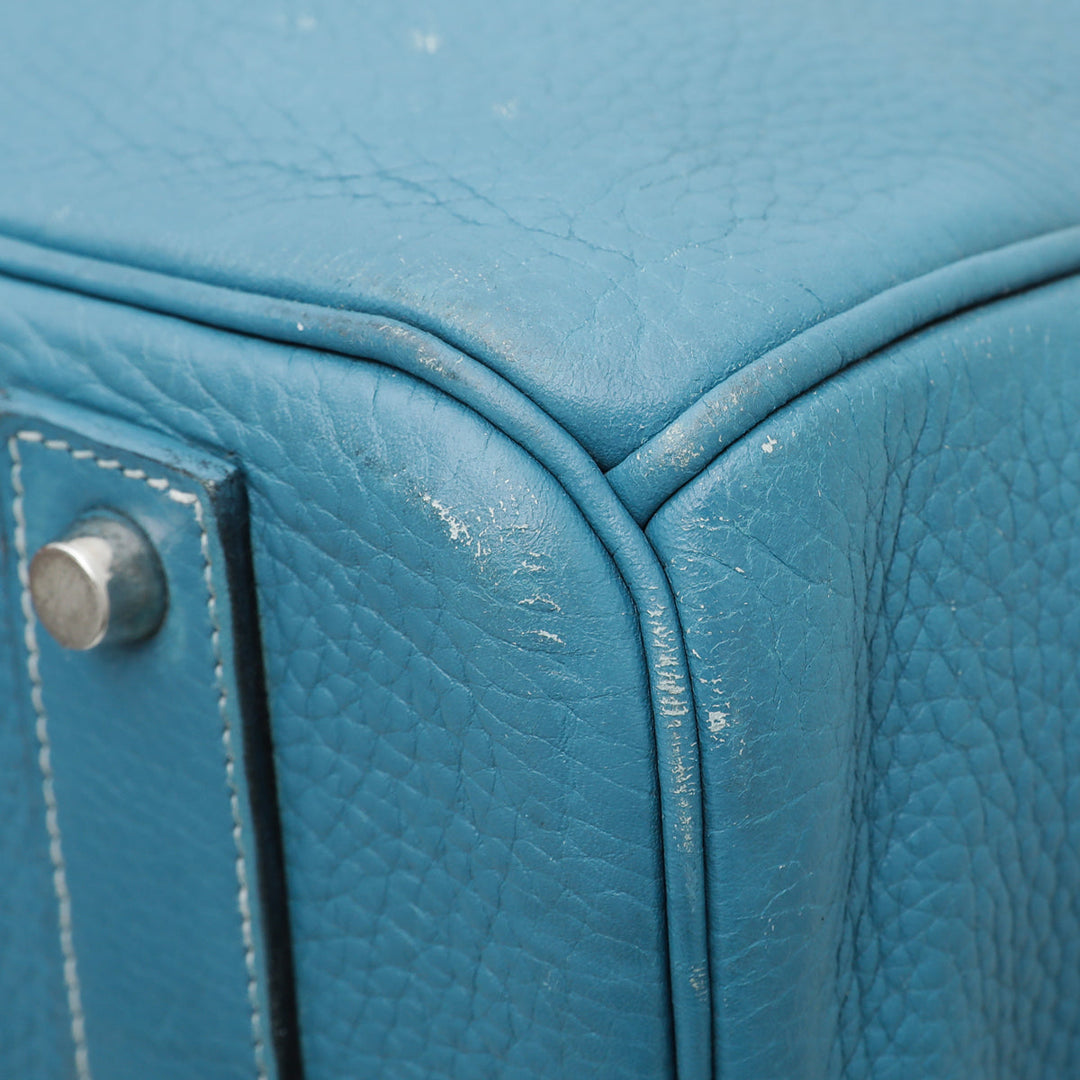 Hermes Blue Jean Birkin 50 Bag