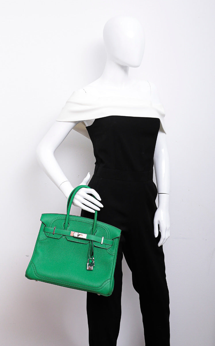 Top quality Hermes Bamboo Birkin Ghillies 30 Limited