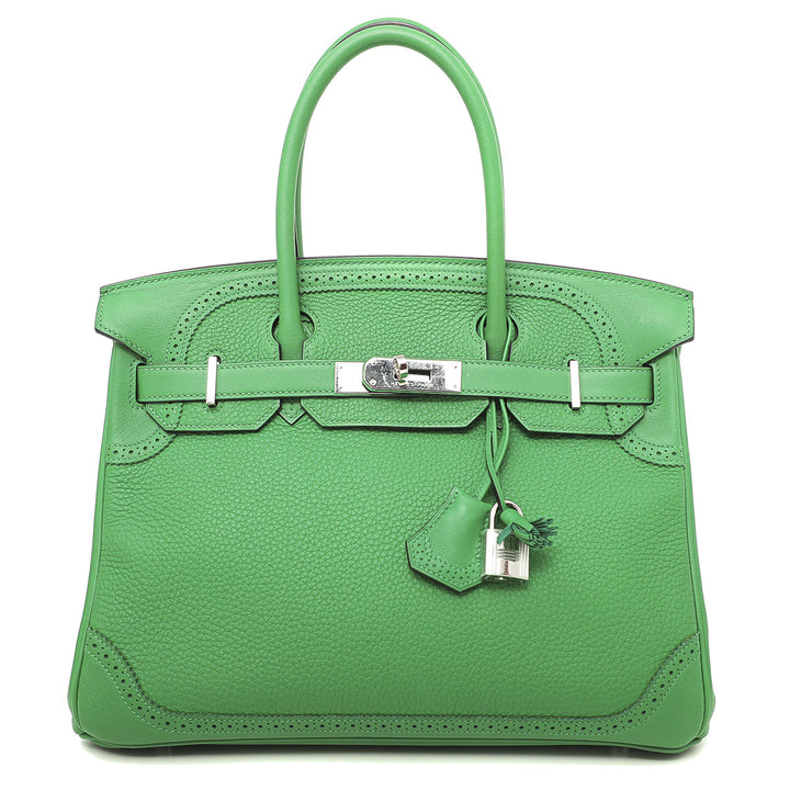 Top quality Hermes Bamboo Birkin Ghillies 30 Limited