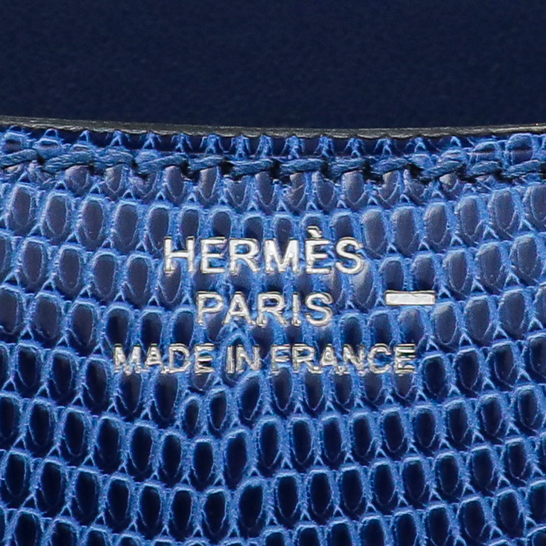 Top quality Hermes Bleu Saphir Lizard Constance III Mini Bag
