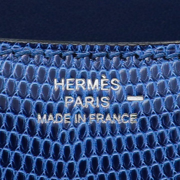 Top quality Hermes Bleu Saphir Lizard Constance III Mini Bag
