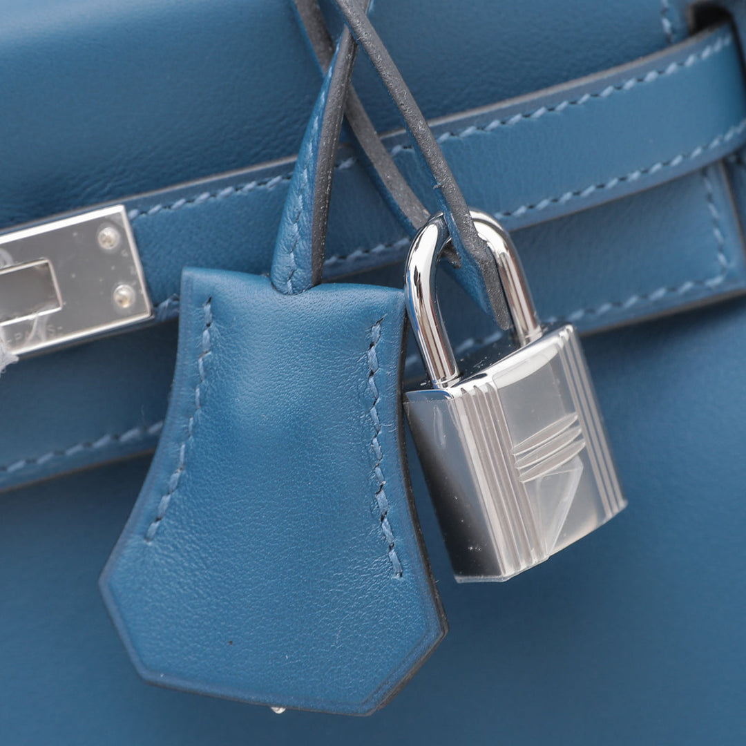 Hermes Deep Blue Retourne Kelly 25 Bag