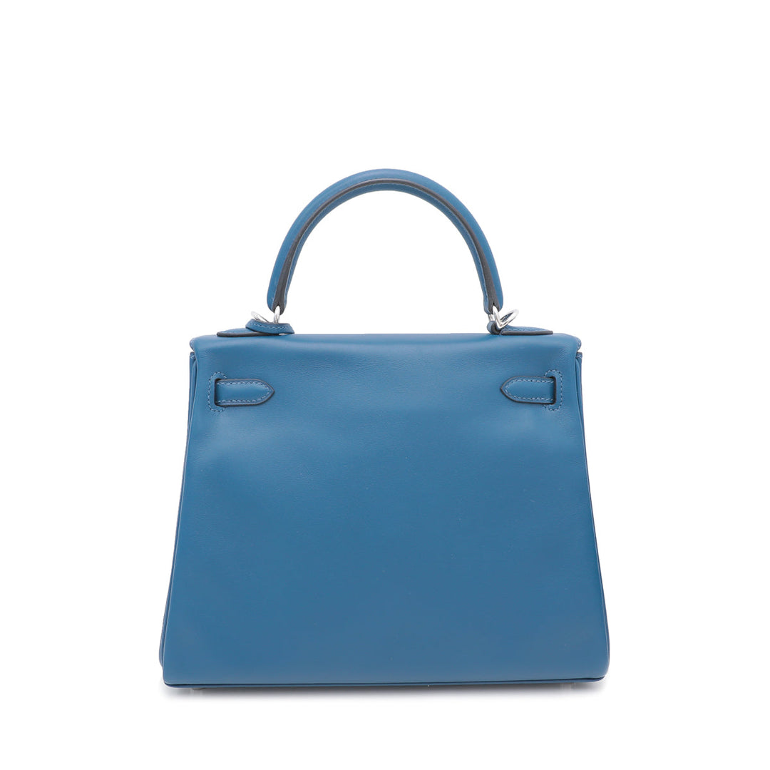 Hermes Deep Blue Retourne Kelly 25 Bag