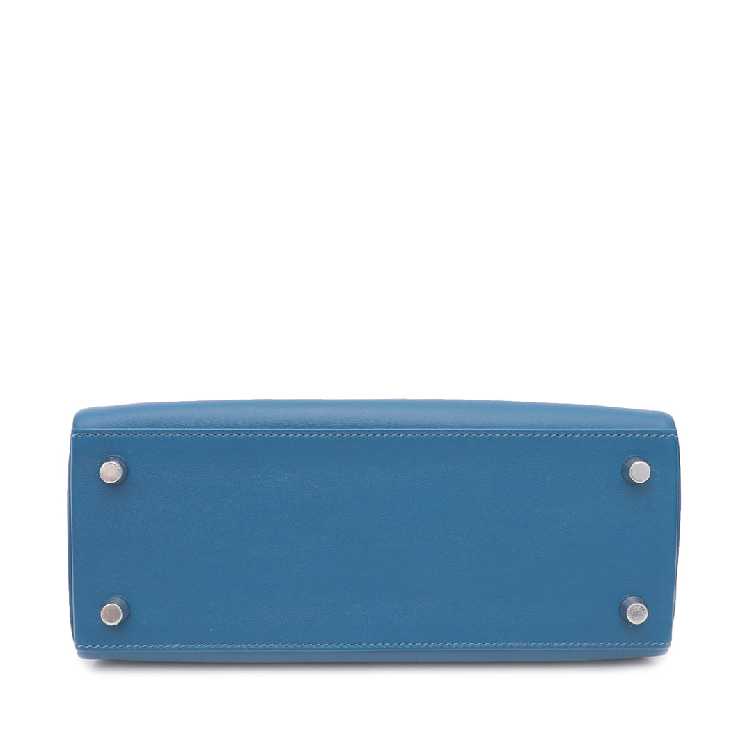 Hermes Deep Blue Retourne Kelly 25 Bag