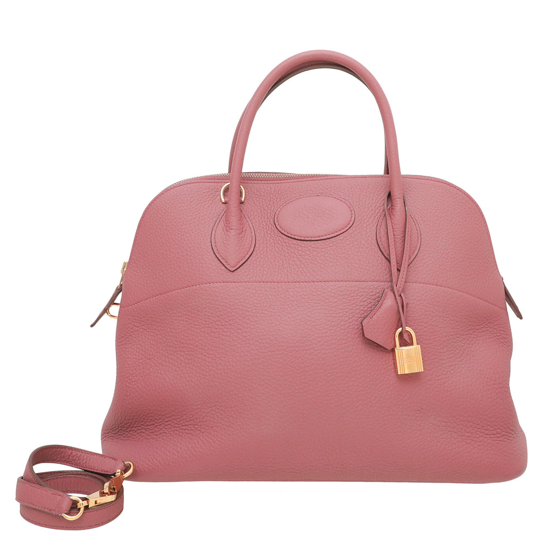 Hermes Bois De Rose Clemence Bolide 34 Bag