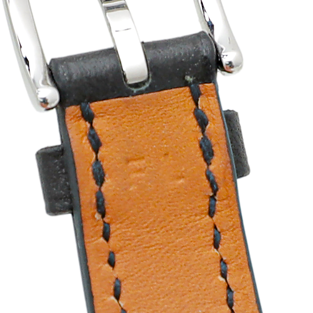 Hermes Black Cape Cod Double Strap Watch