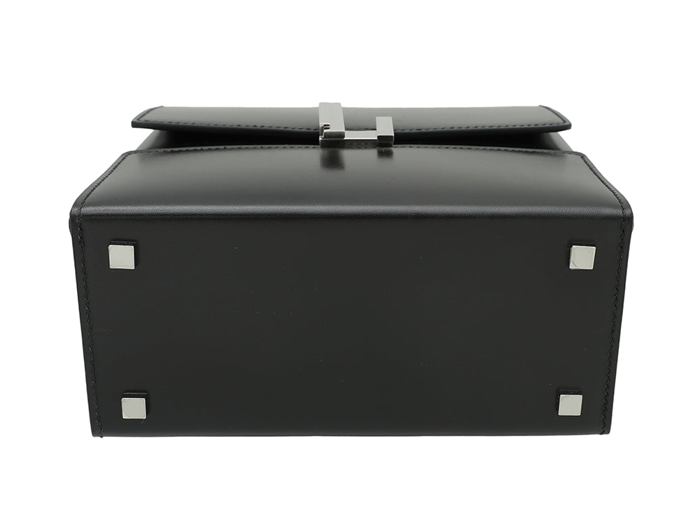 Hermes Noir Cinhetic Veau Tadelakt Box Bag