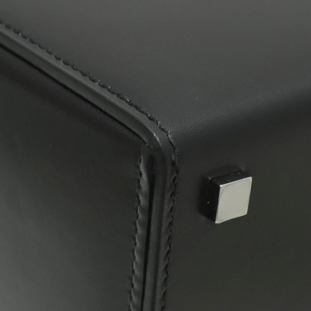 Hermes Noir Cinhetic Veau Tadelakt Box Bag