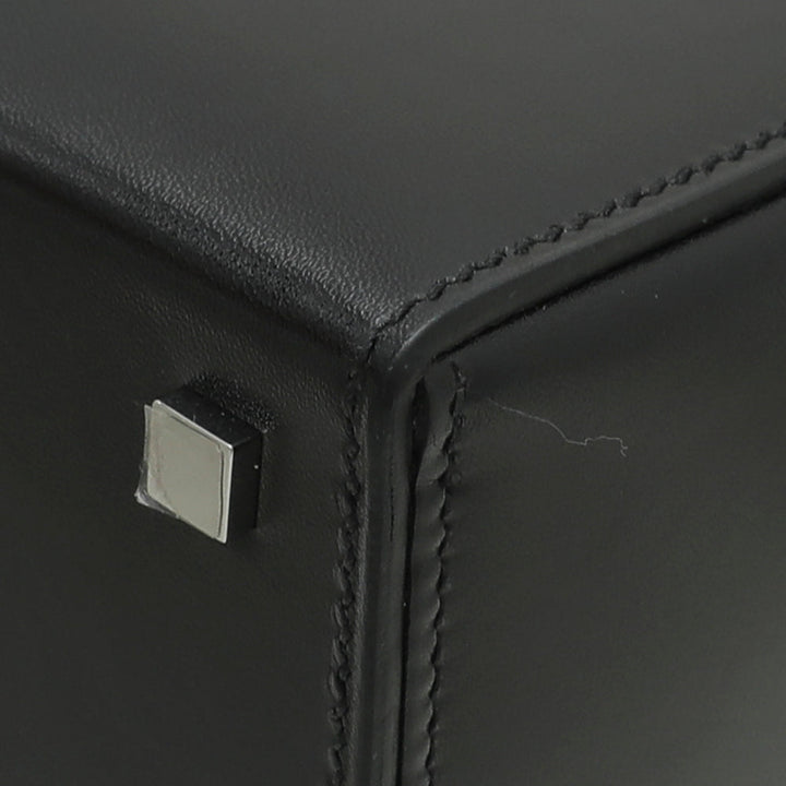 Hermes Noir Cinhetic Veau Tadelakt Box Bag