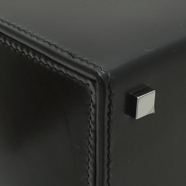 Hermes Noir Cinhetic Veau Tadelakt Box Bag