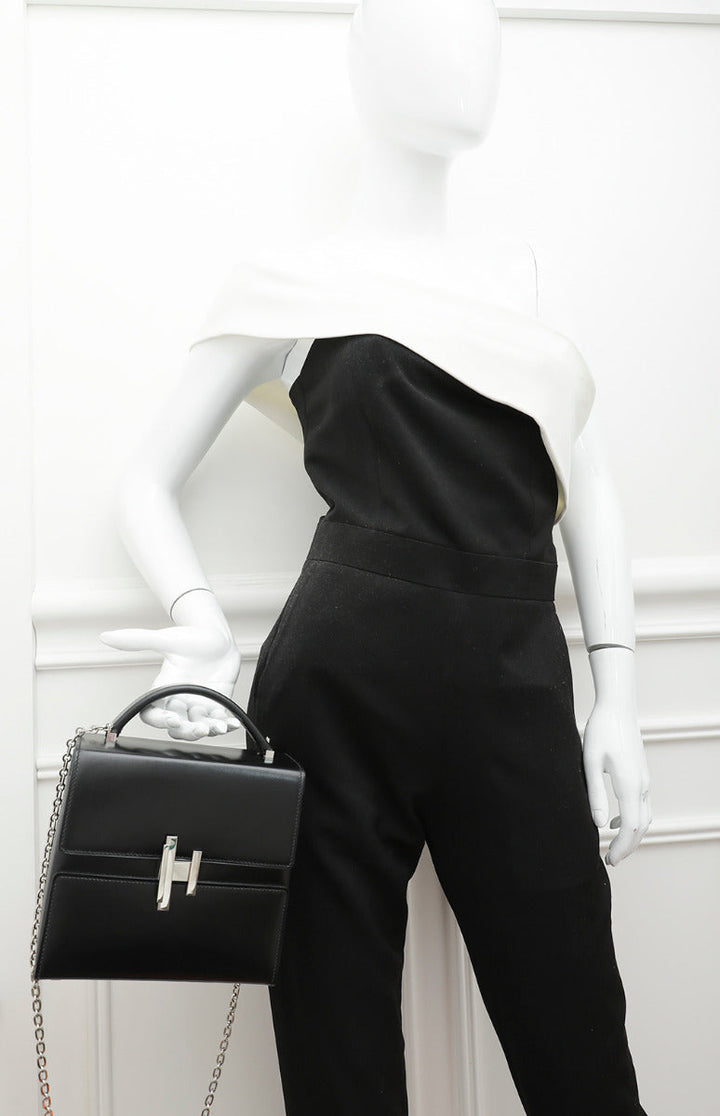 Hermes Noir Cinhetic Veau Tadelakt Box Bag