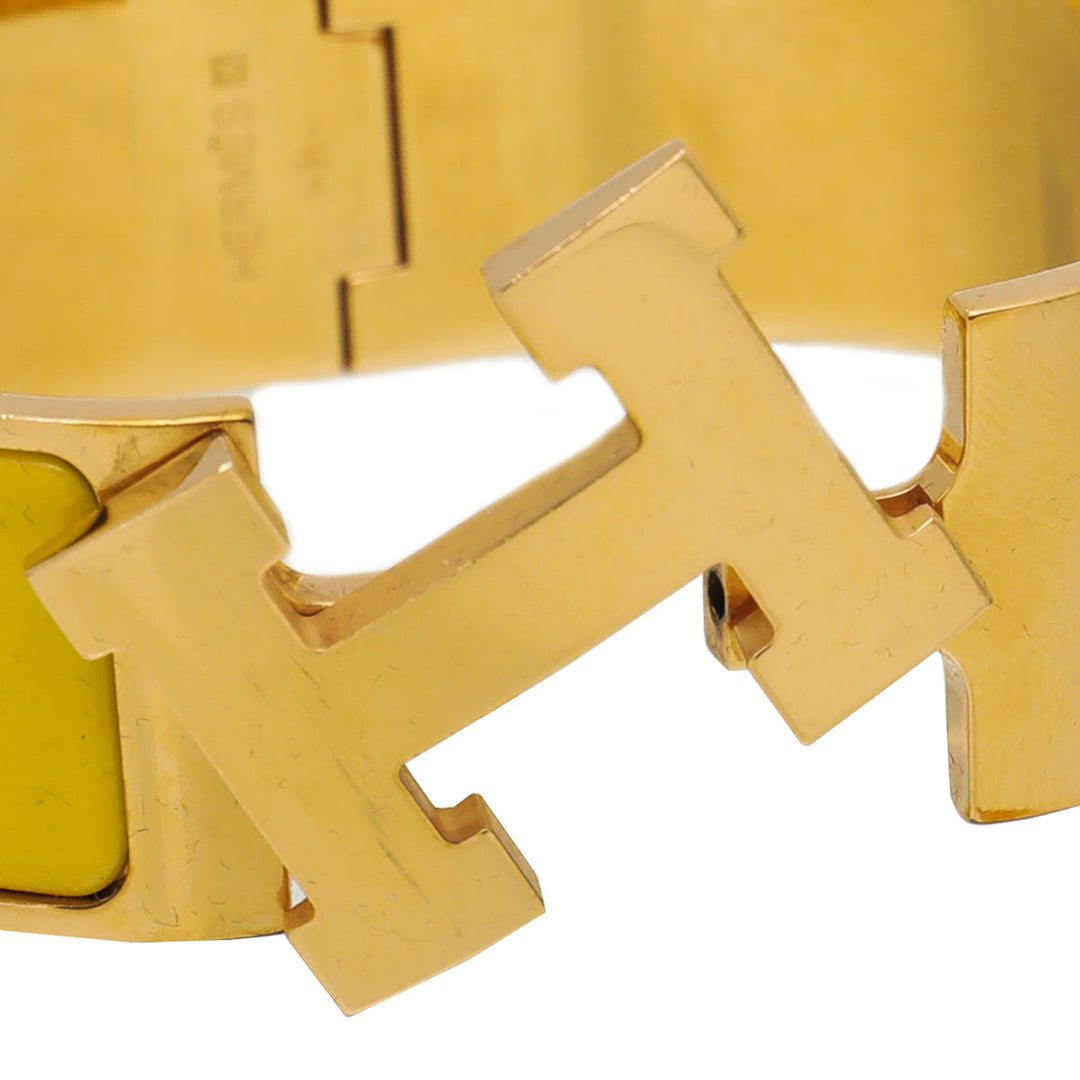 Top quality Hermes Yellow Clic Clac H Bracelet