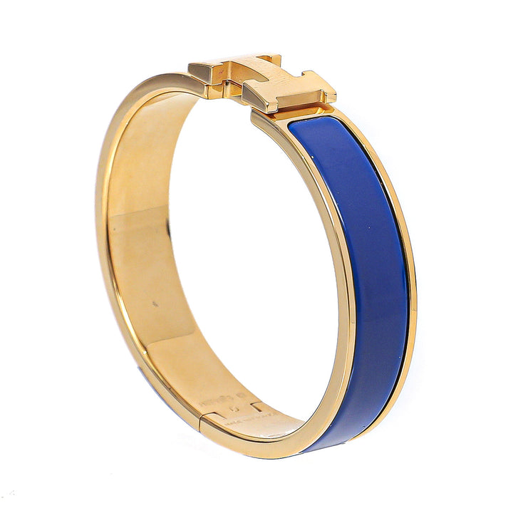 Hermes Indigo Blue Clic H Bangle Narrow Bracelet