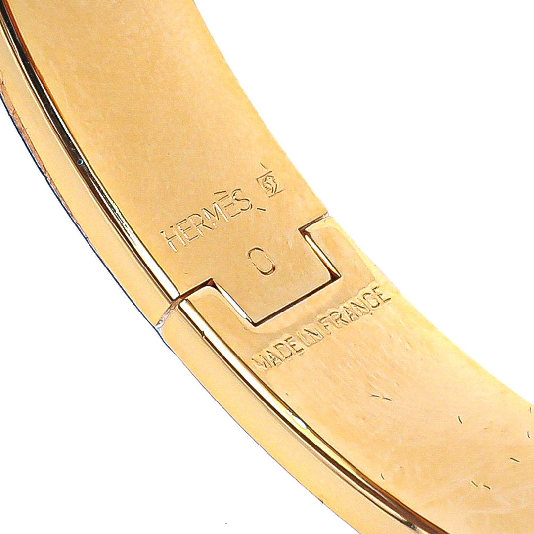 Hermes Indigo Blue Clic H Bangle Narrow Bracelet