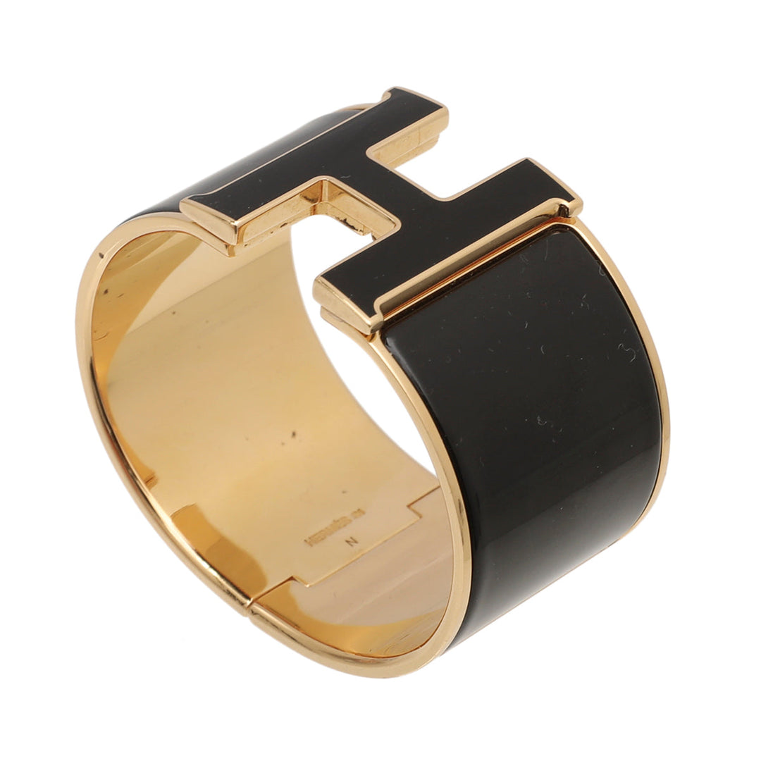 Hermes Black Clic H XL Bracelet