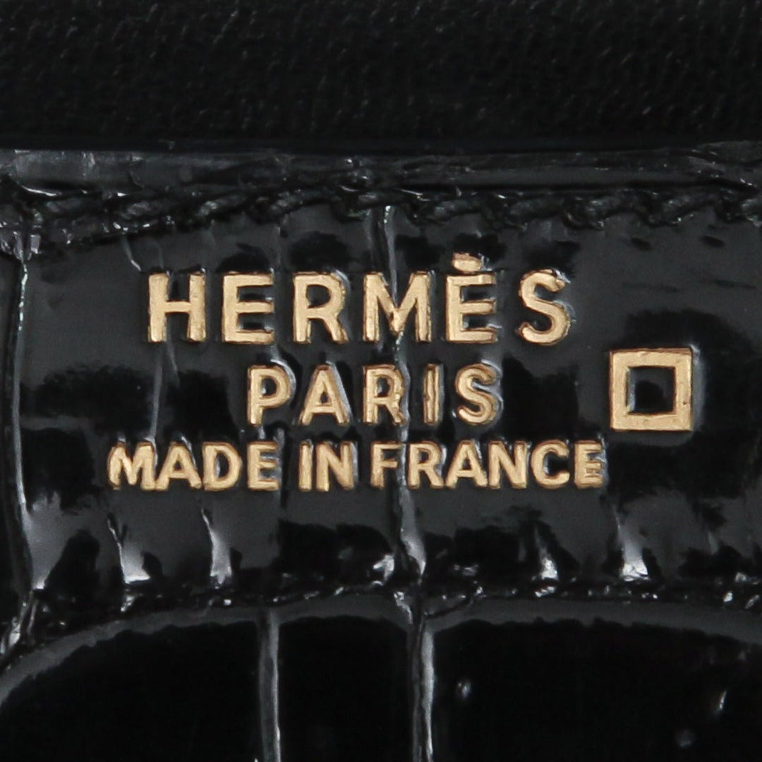 Top quality Hermes Black Shiny Alligator Constance 18