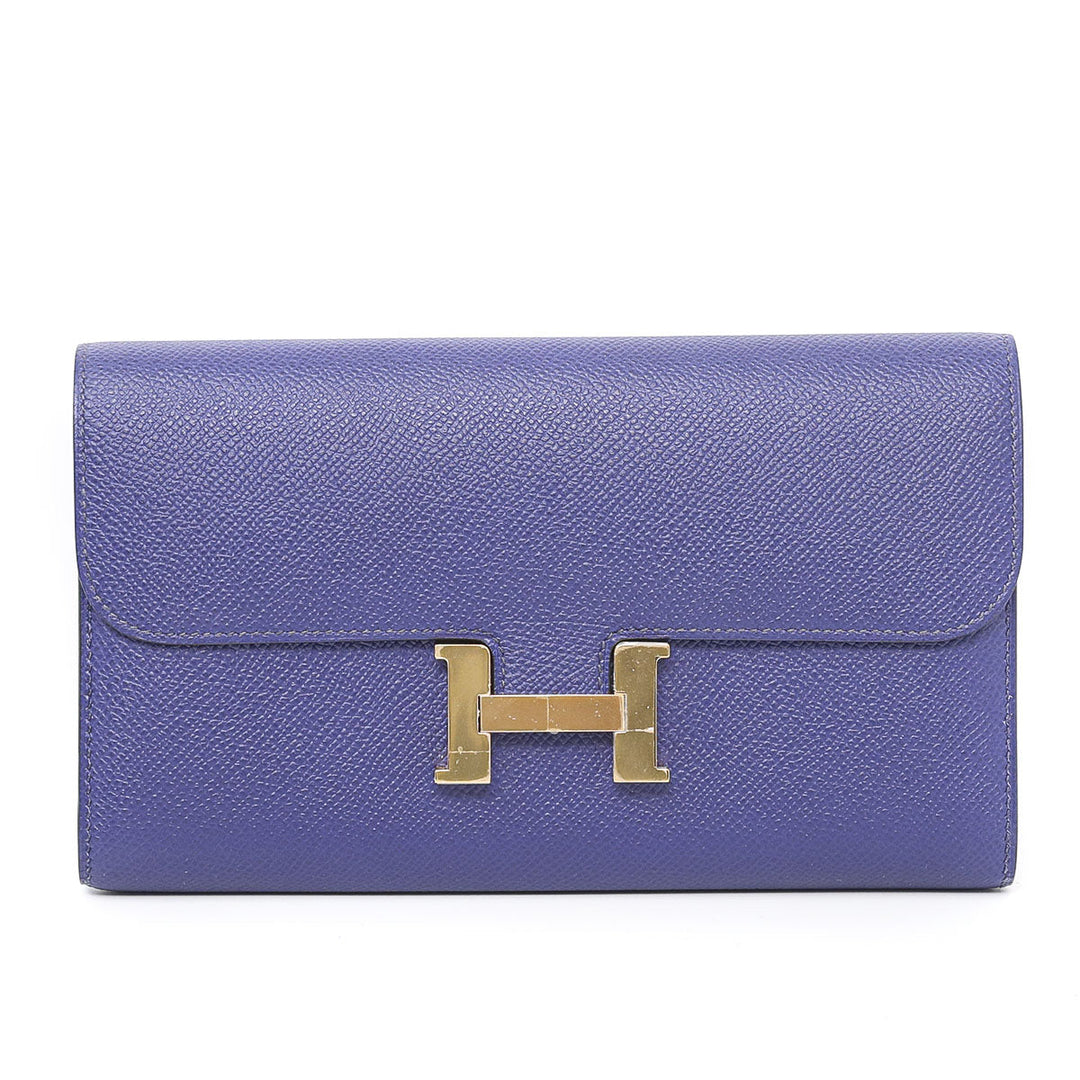Hermes Blue Sapphire Constance Wallet