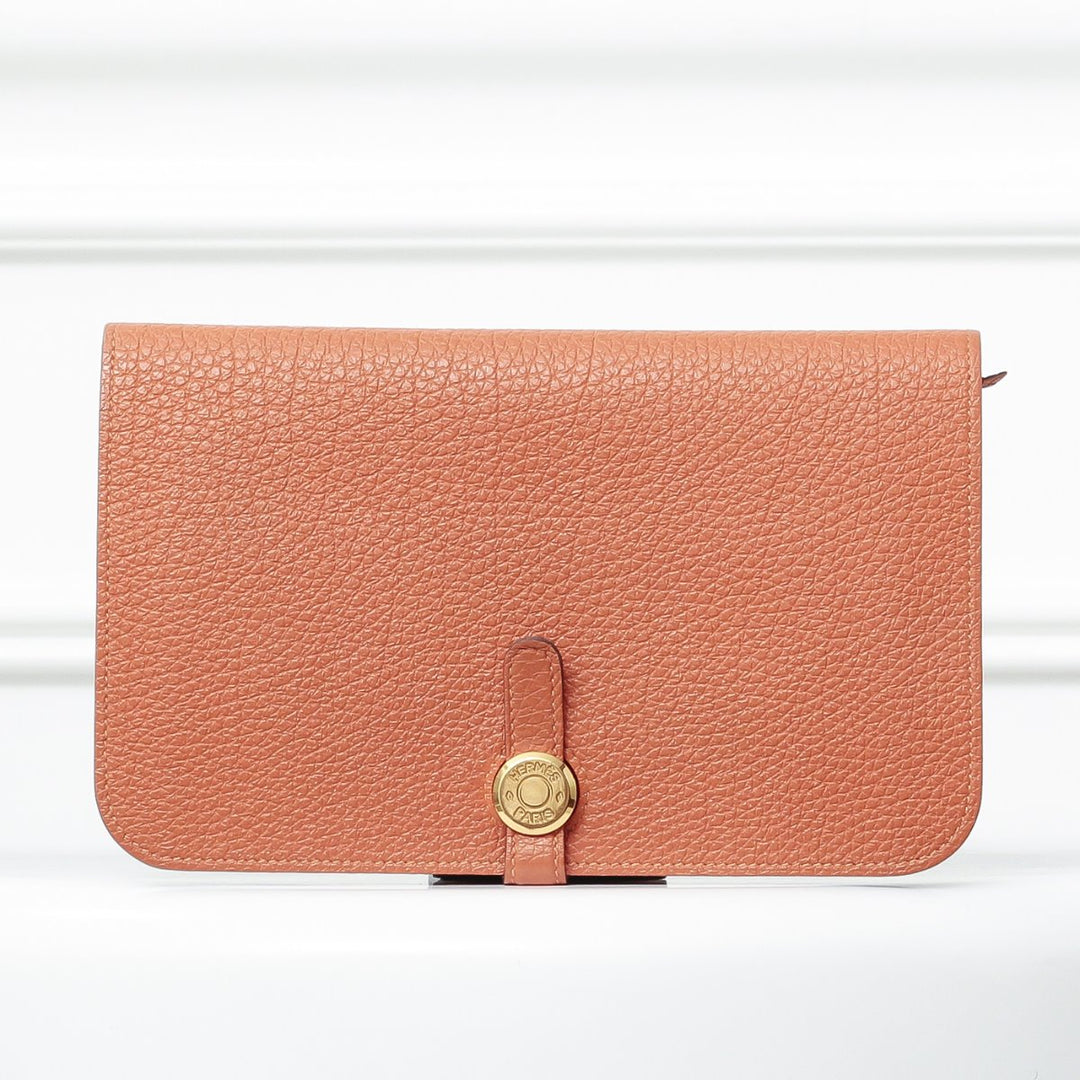 Hermes Orange Dogon Wallet