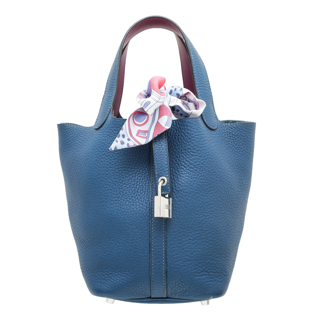 Hermes Bicolor Eclat Picotin Lock 18 Bag W- Swift Twilly