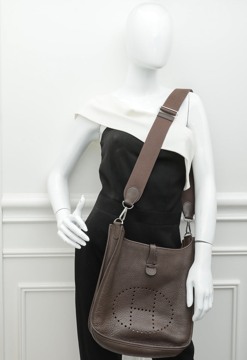 Top quality Hermes Chocolate Evelyne Bag