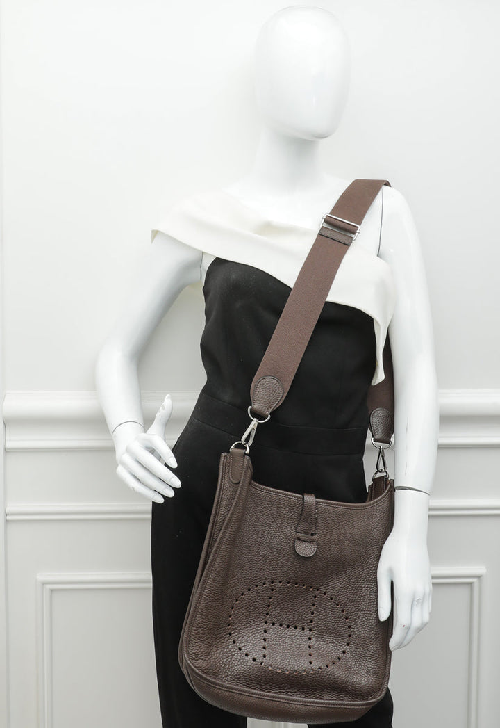 Top quality Hermes Chocolate Evelyne Bag