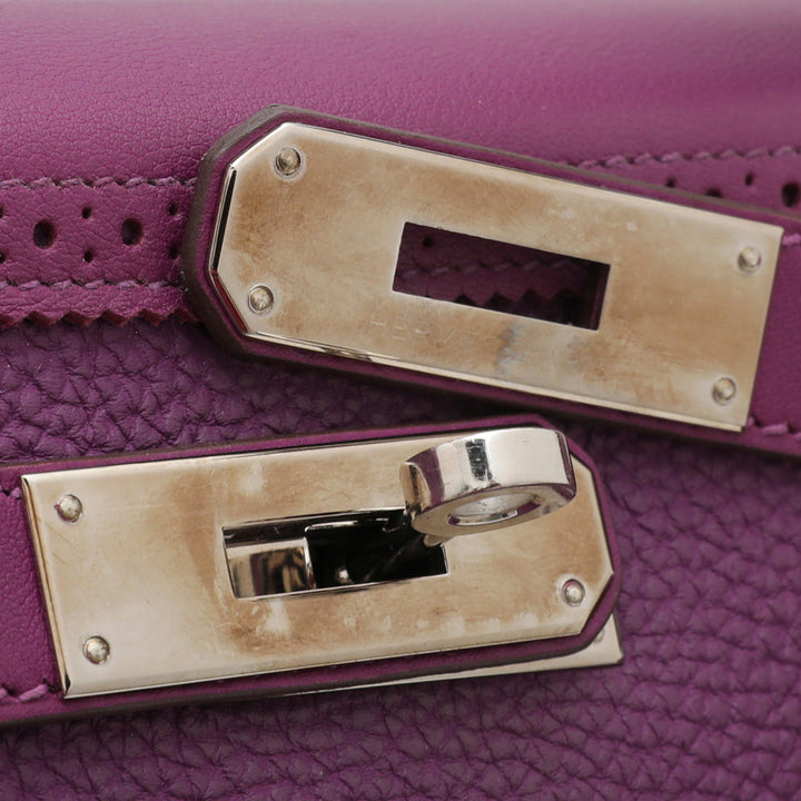 Hermes Anemone Ghillies Kelly 32 Bag W- Twilly