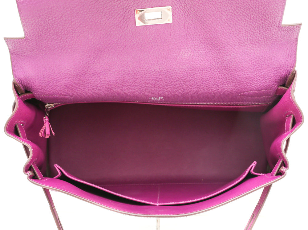 Hermes Anemone Ghillies Kelly 32 Bag W- Twilly