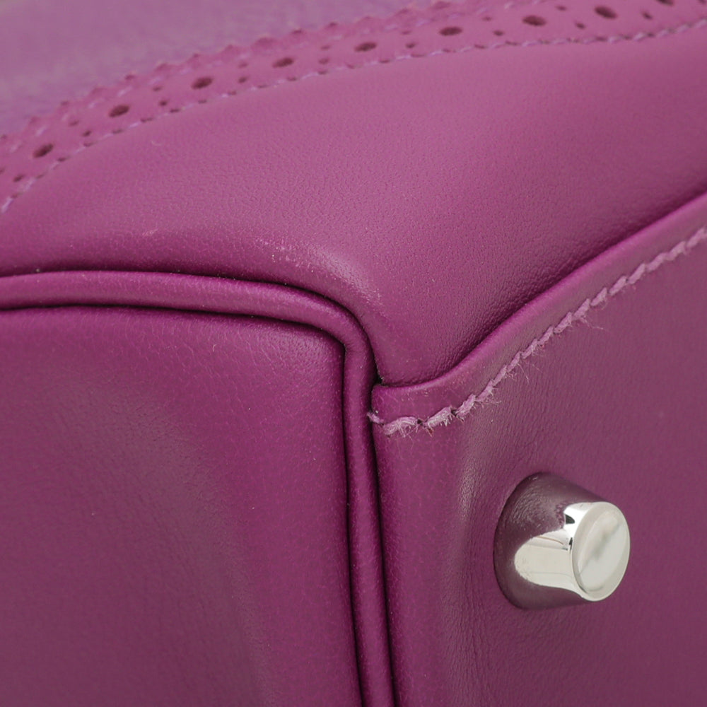 Hermes Anemone Ghillies Kelly 32 Bag W- Twilly
